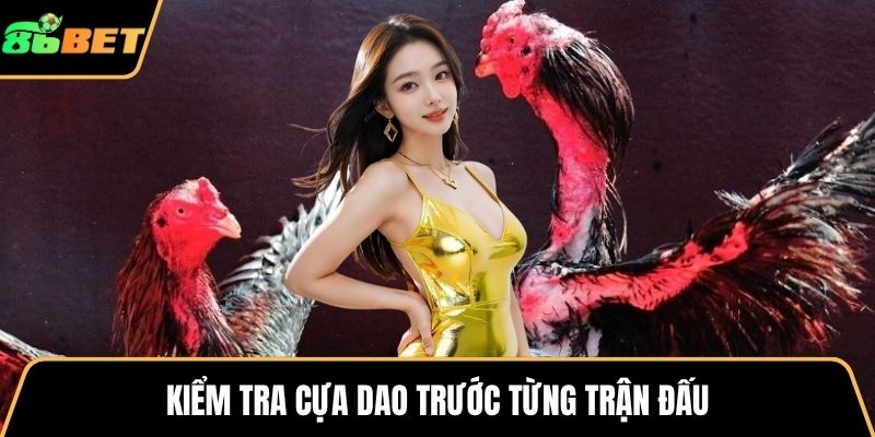 Kiểm tra cựa dao trước từng trận đấu