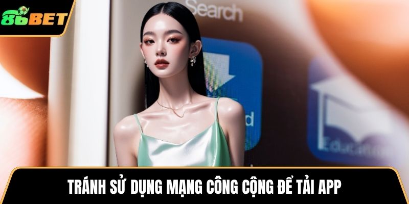 Tránh sử dụng mạng công cộng để tải app